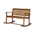 Acacia Wood Rocking Loveseat L5972