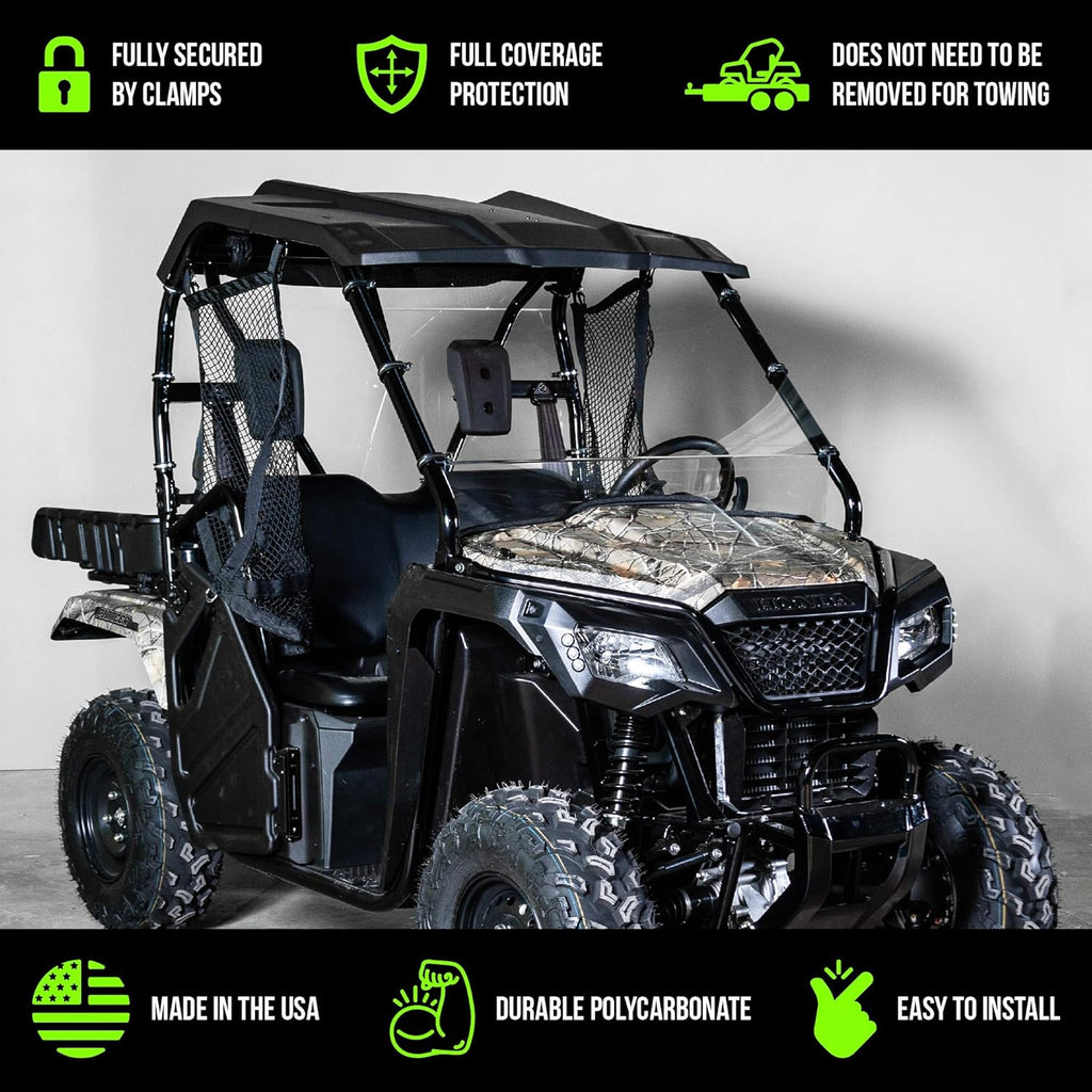Compatible with Honda Pioneer 500 Full UTV Windshield 3/16" D9886