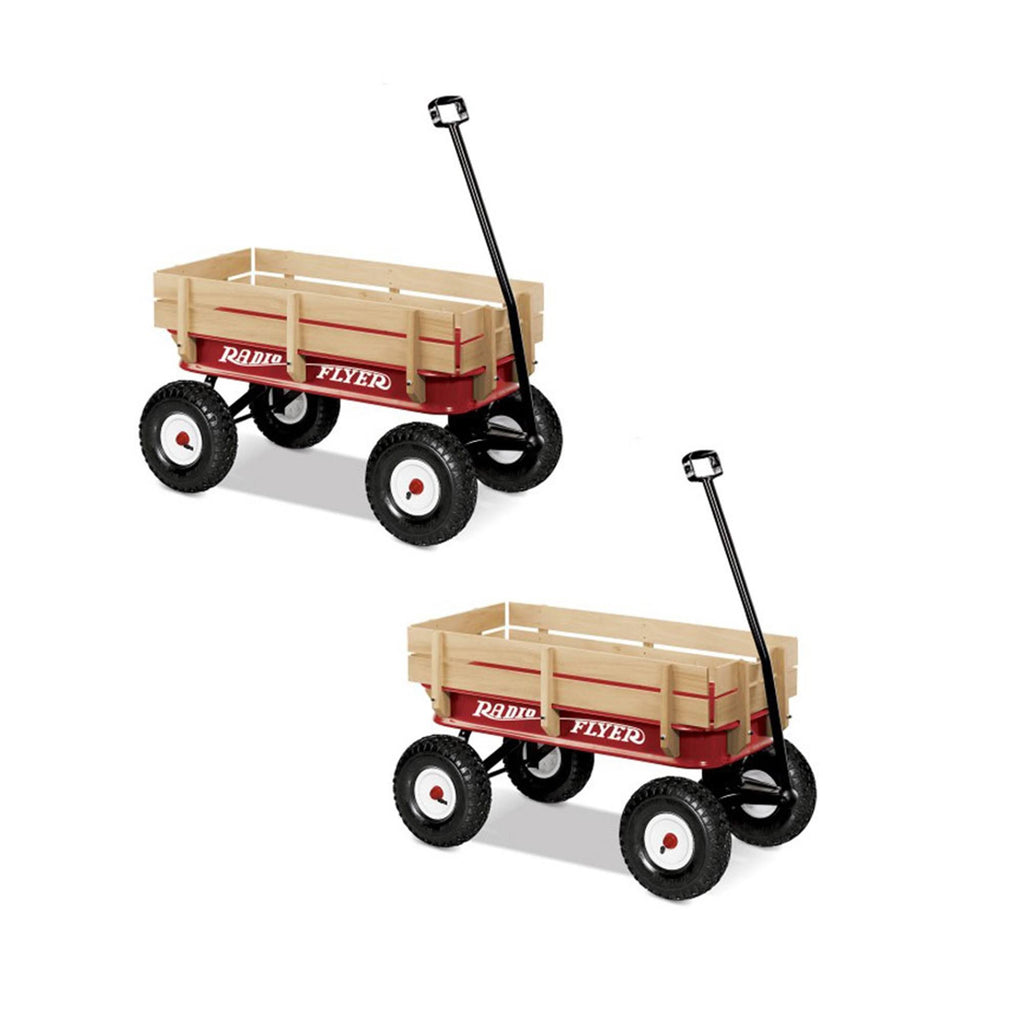 Full Size All Terrain Steel & Wood Wagon (2 Pack) S831584