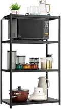 27.5 Inch 4 Tire Metal Wire Storage Shelf Black Utility Rack M740