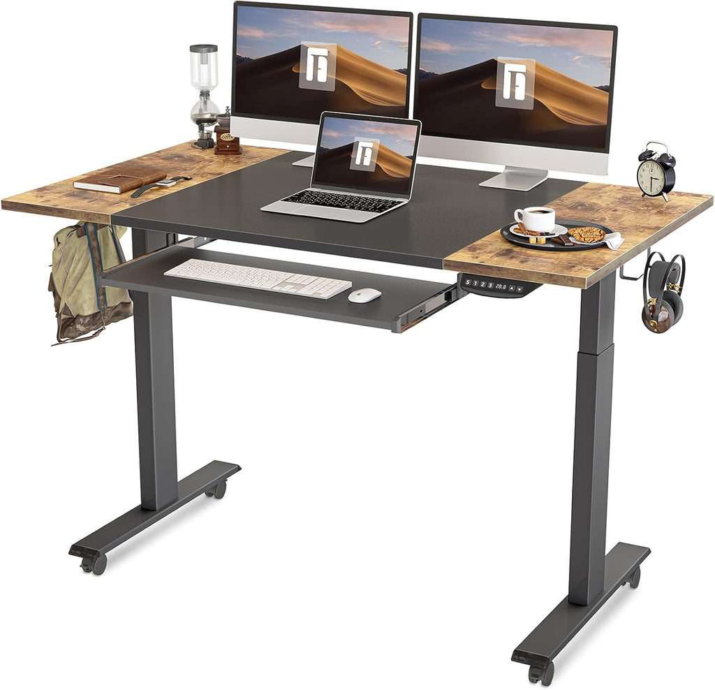 48 x 24 Inch Electric Standing Desk with Keyboard Tray L384