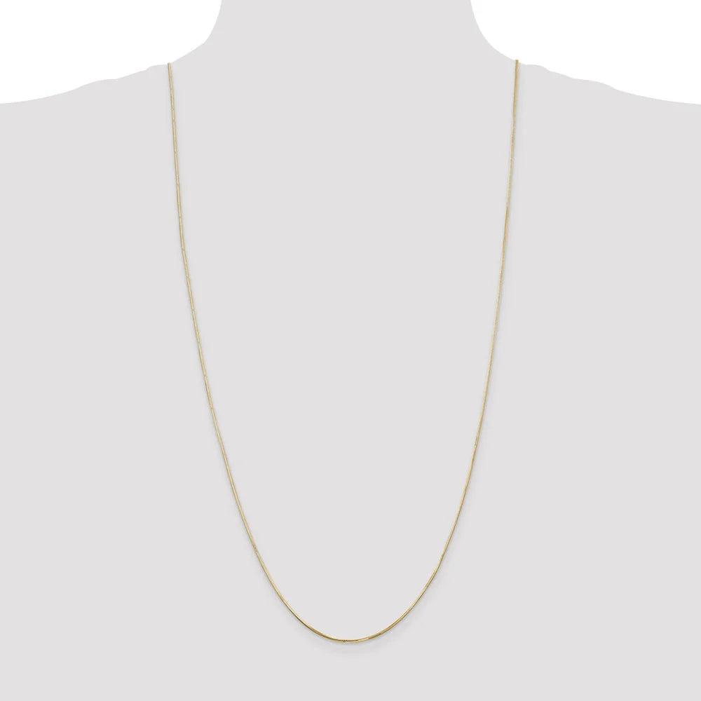 14kt Yellow Gold 1.2mm Octagonal Snake Chain 30 inch Lobster Clasp H548820