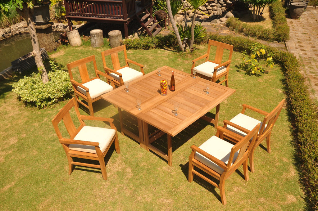 Grade-A Teak 7 Pc 6 Seater Dining Set P75451