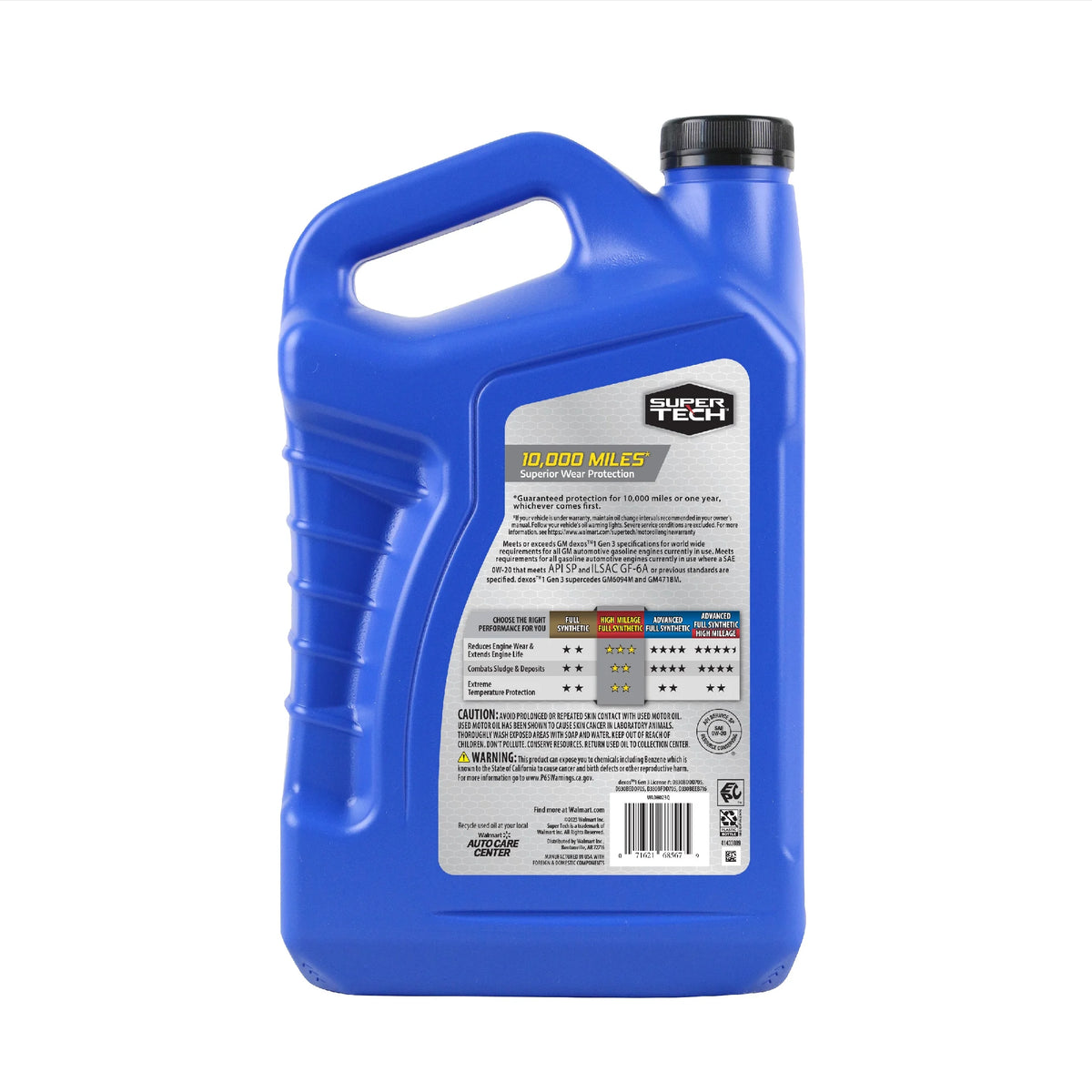 0W-20 Full Synthetic Motor Oil, 5 Quarts Z43015