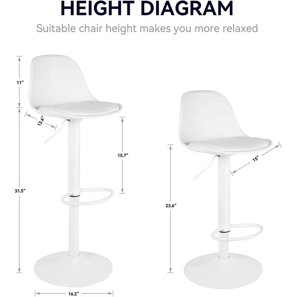 Swivel Bar Stools with Adjustable Height Set of 4 J903