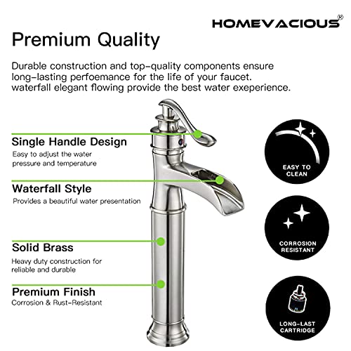 Brushed Nickel Brass Vessel Sink Faucet F408154