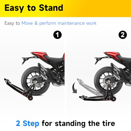 Aluminum Front and Rear Motorcycle Stands 880lbs Heavy Duty O401