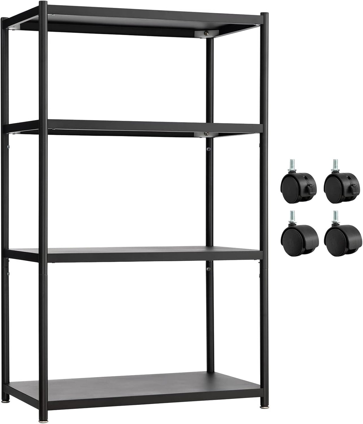 27.5 Inch 4 Tire Metal Wire Storage Shelf Black Utility Rack M740