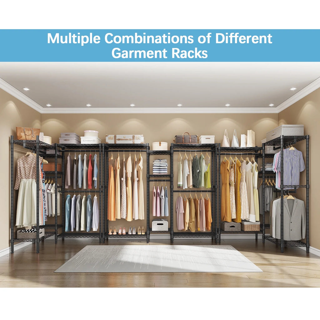 Black Freestanding Wire Garment Rack M491078