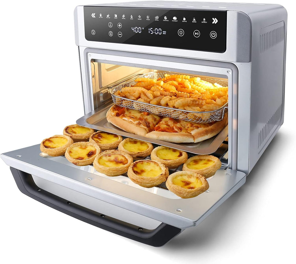 Large Digital LED Screen Convection Air Fryer Toaster Oven Combo with Rotisserie and Dehydrator D1224