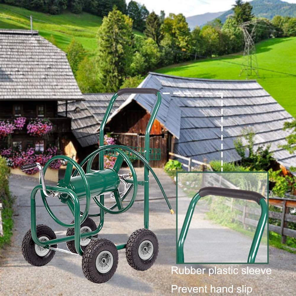 Garden Water Hose Reel Cart with 300FT Hose D4172