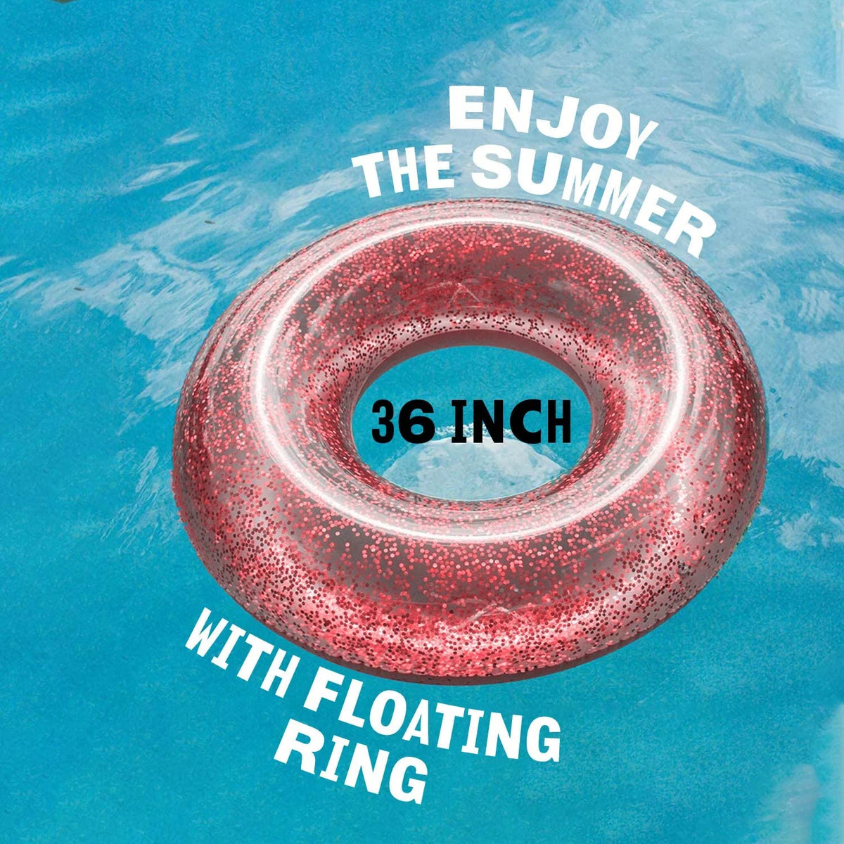 Rose Gold Inflatable Pool Floats Rings, 36 Inch N1086
