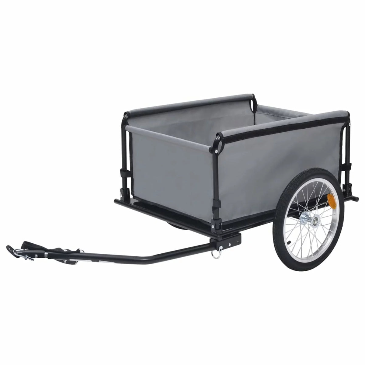 Bike Cargo Trailer Gray and Orange 143.3 lb T586