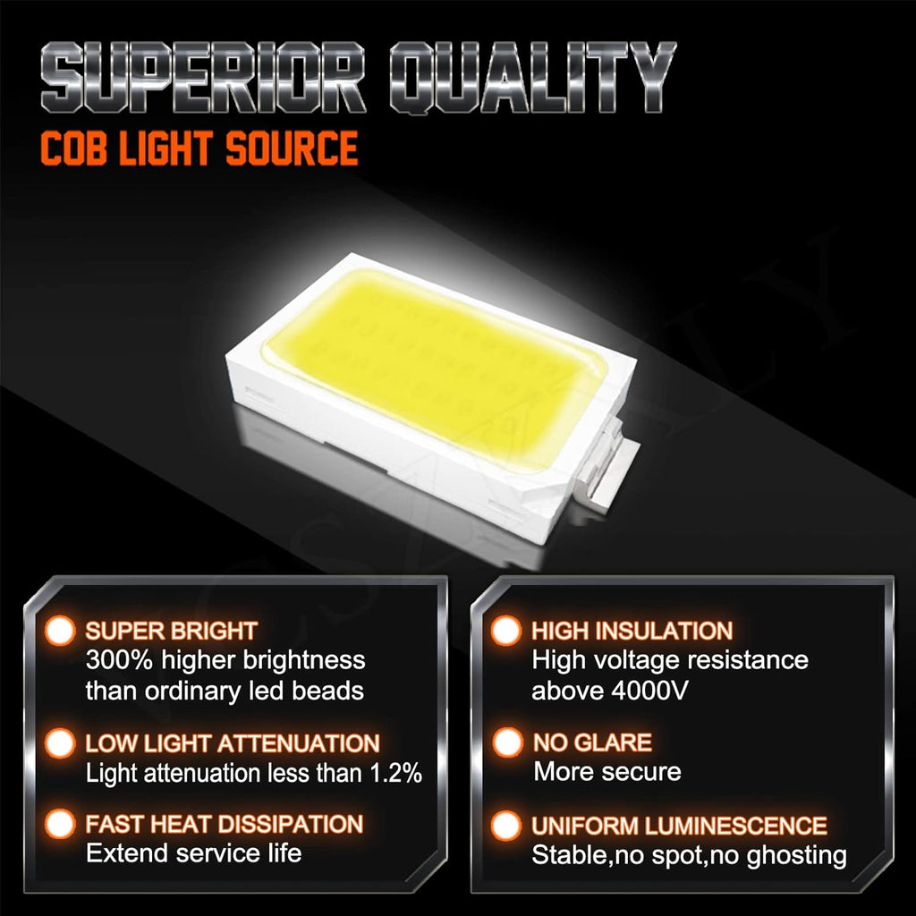 9005 H11 LED Headlight Bulb Combo, 6500K Cool White, Pack of 4 H775814