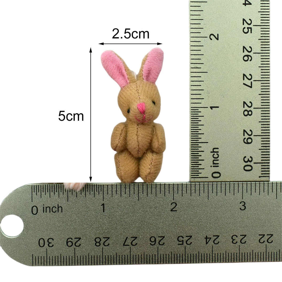 Mini Joint Bear/Rabbit Plush Dollhouse Decor Stuffed Toys K2982