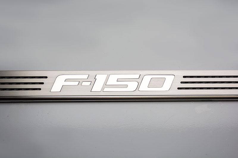 Stainless Steel License Plate Frame with Red Accents F579