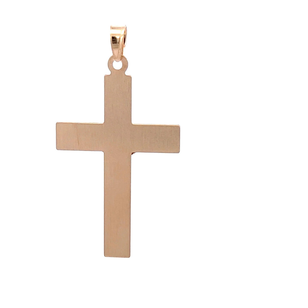 14 KT Two Tone Gold Crucifix M945