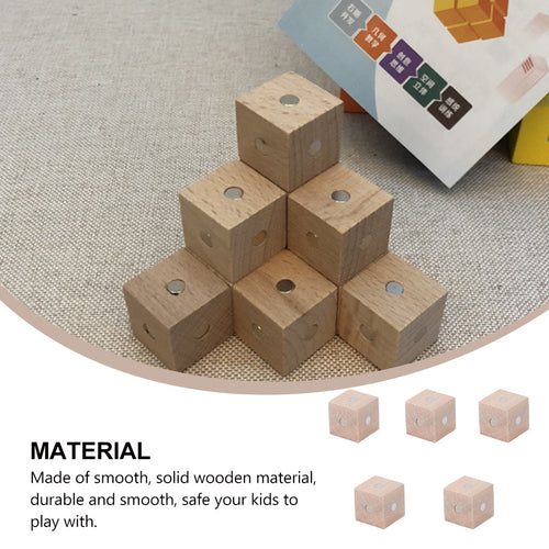 15 Pcs Magnetic Wooden Building Blocks E767495