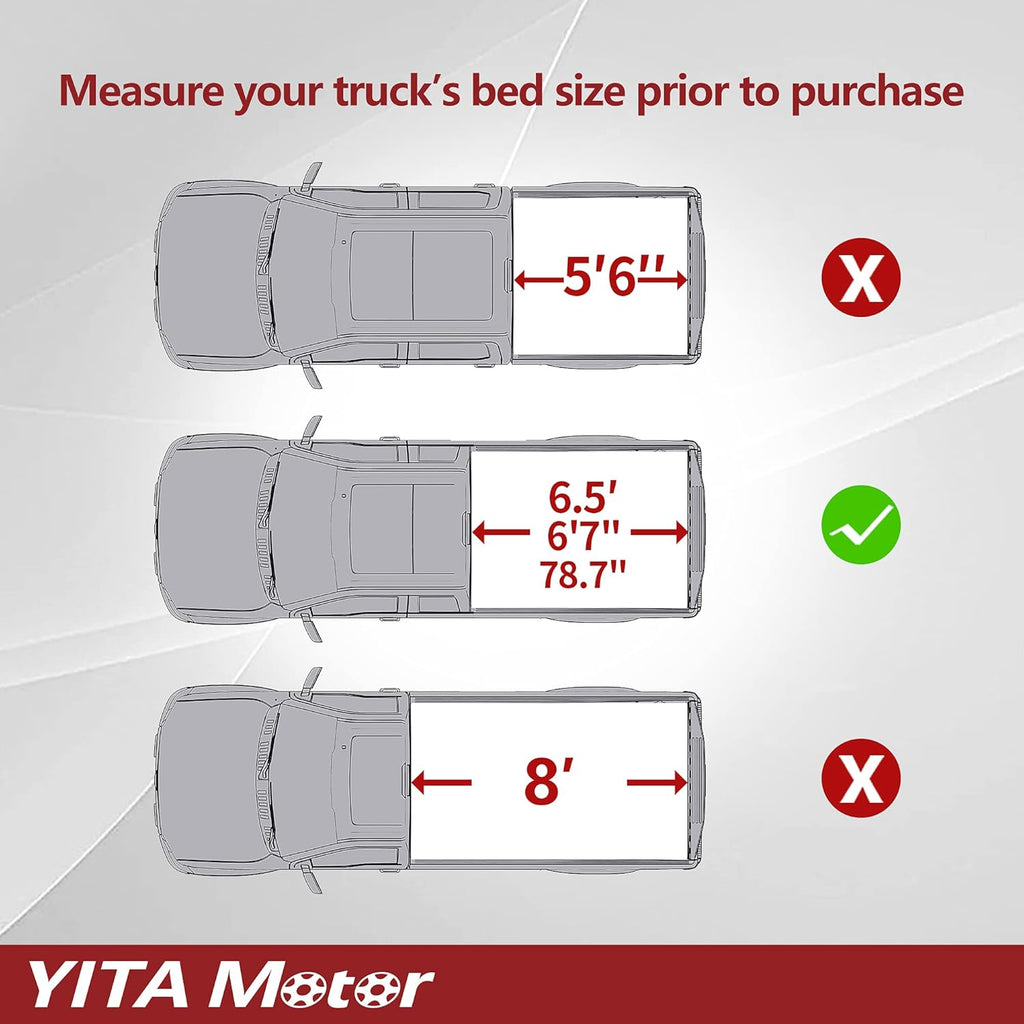 Soft Tri-fold Truck Bed Tonneau Cover for 6.5 ft Bed K704441