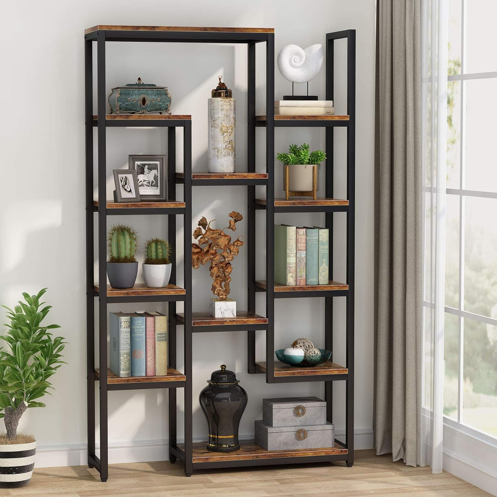 6-Tier 70.9 inch Tall Bookcase, 12-Shelf Display Shelves, White H38862