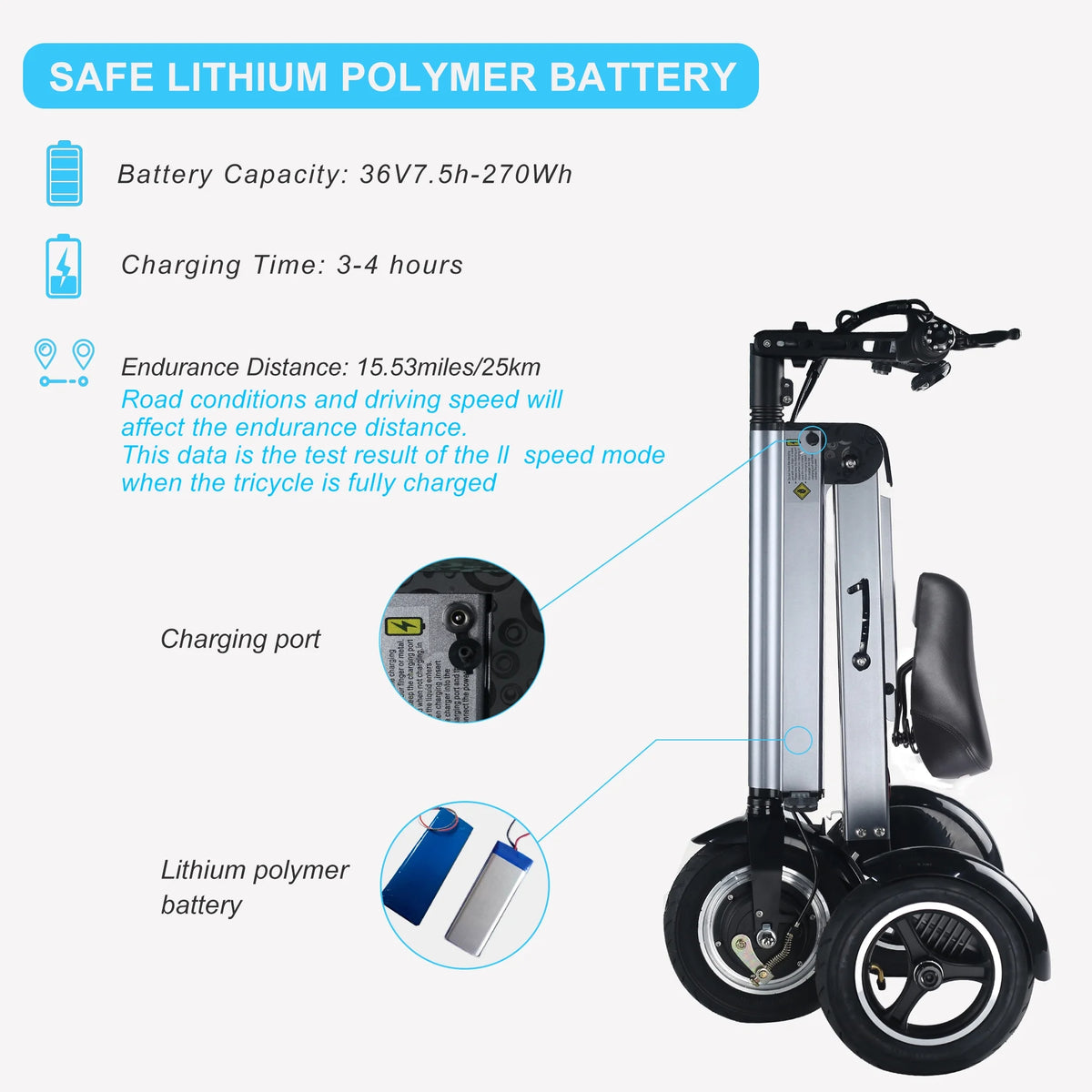 Foldable 3 Wheel Electric Scooter I8435