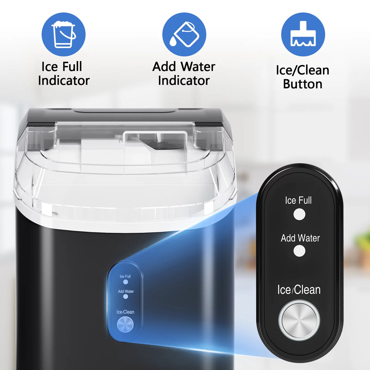 33lbs Countertop Nugget Ice Maker with Scoop S79396