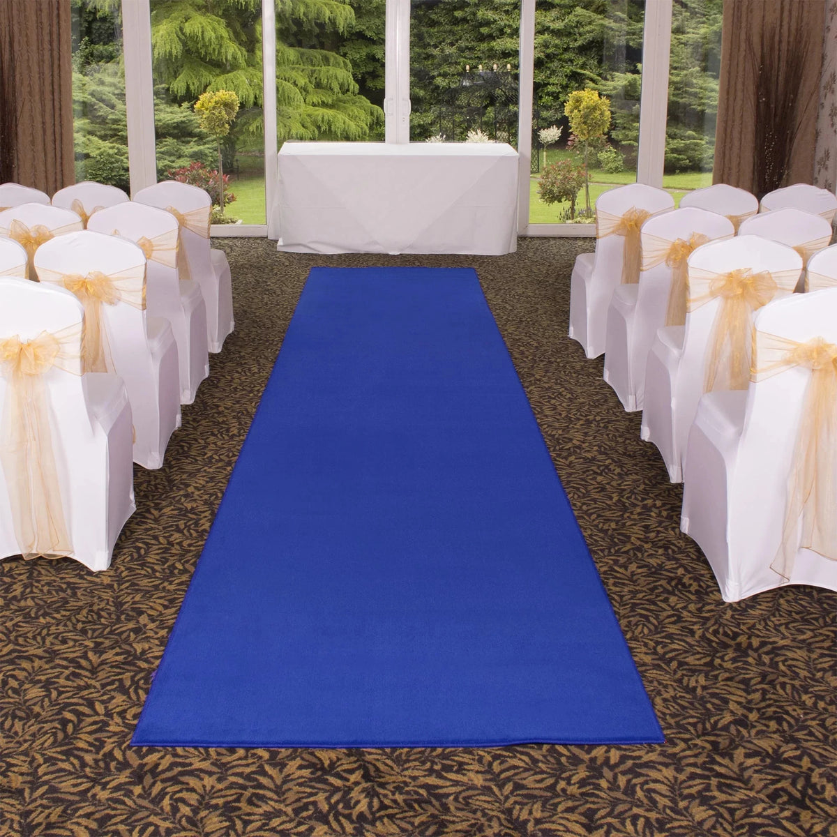 Royal Blue Felt Aisle Runner F7148