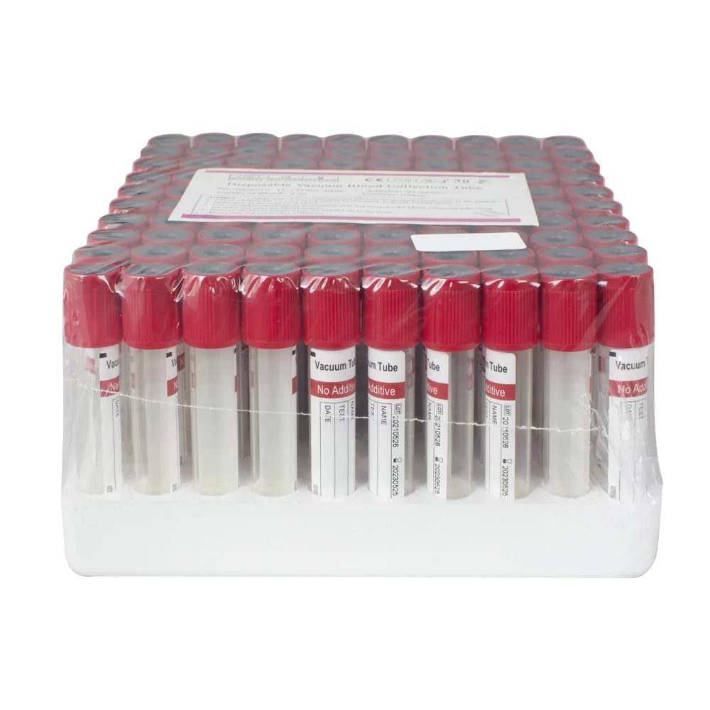Glass Vacuum Blood Collection Tubes 12 x 75mm 5mL 100pcs W3348
