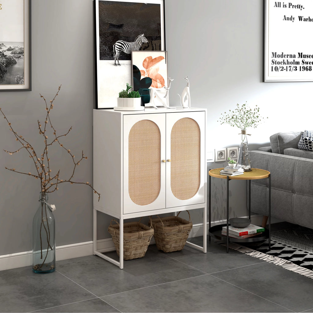 Natural Rattan 2 Door Free Standing Cabinet P16128