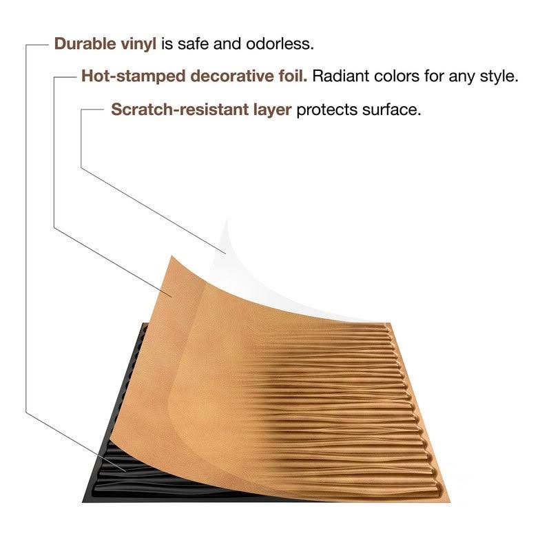 4 Decorative Vinyl Lay in Ceiling Tile in Galvanized Steel (5 Pack) G205