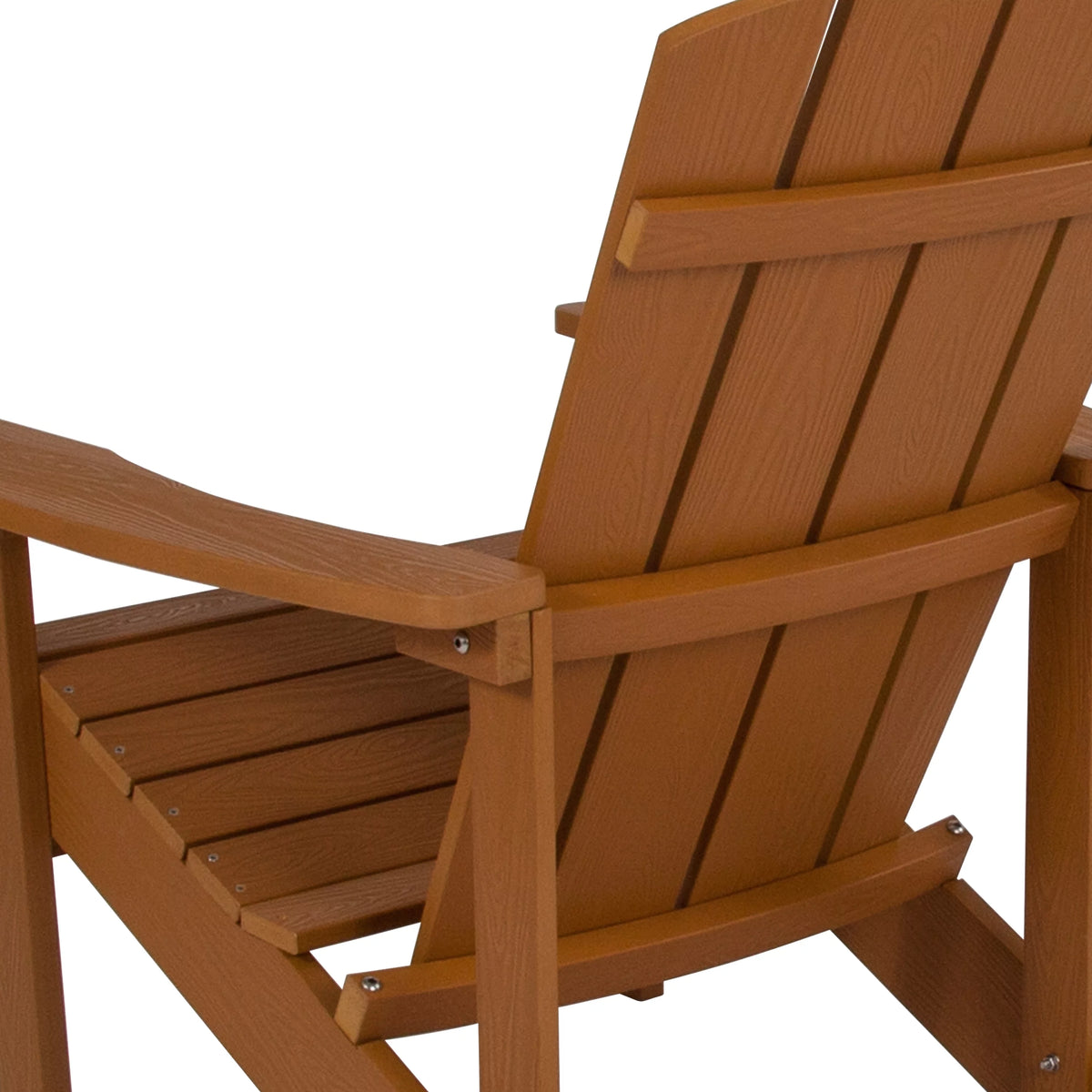 Set of 4 Outdoor Teak Poly Resin Adirondack Chairs B3680