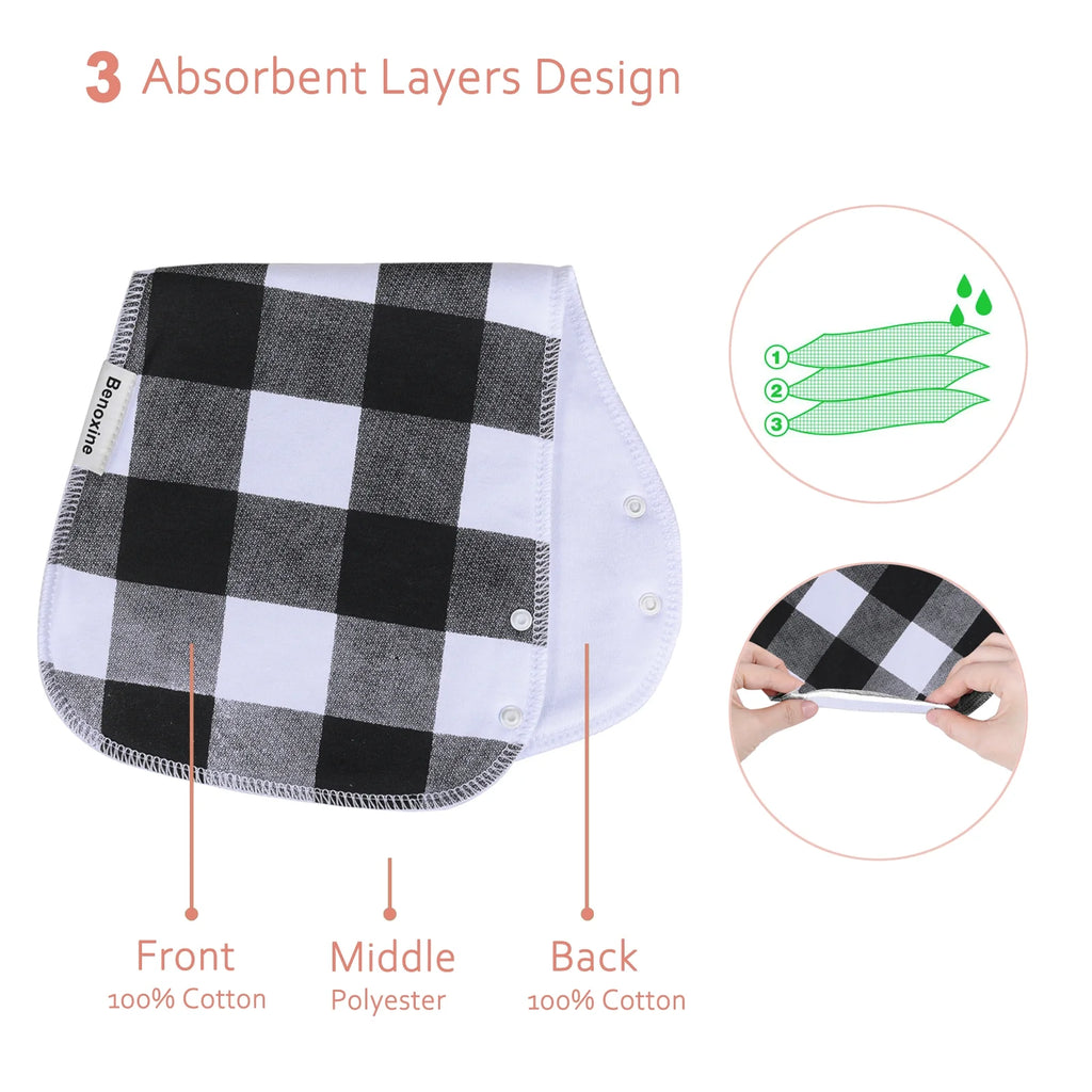 12-Pcs Animal Pattern Burp Cloths and Baby Bibs V97213