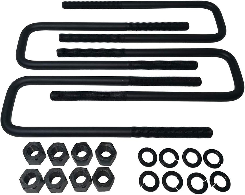1.5 Rear Suspension Lift Cast Iron Blocks with 12.5 Square Leaf Spring Axle U Bolts M63353