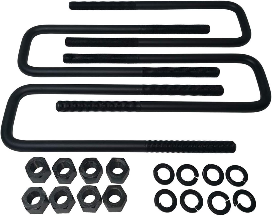 1.5 Rear Suspension Lift Cast Iron Blocks with 12.5 Square Leaf Spring Axle U Bolts M63353