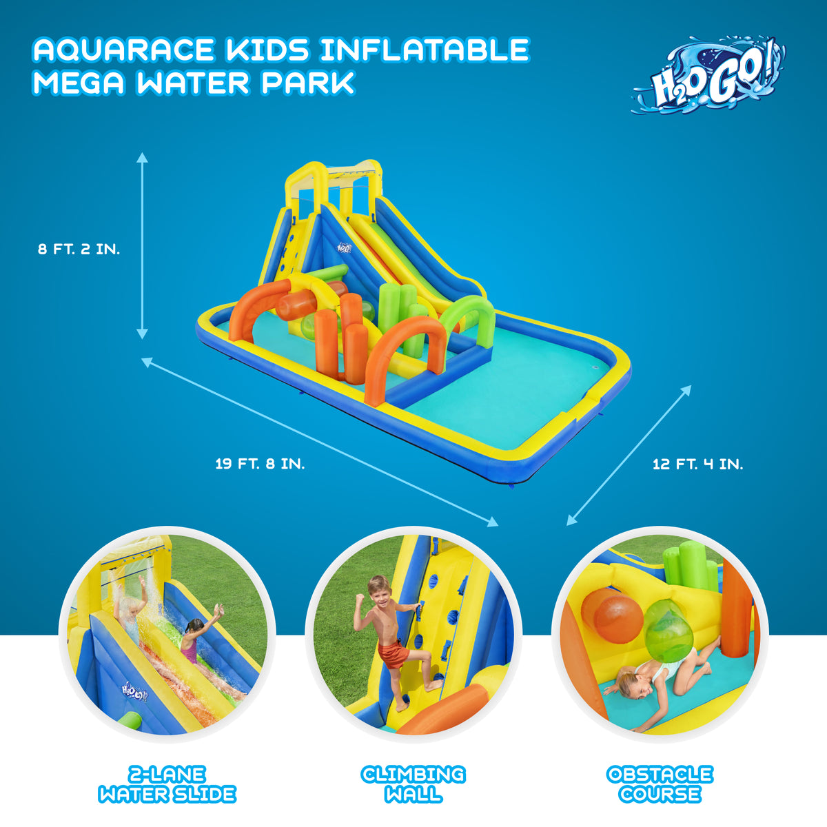 Inflatable Outdoor Water Park with Air Blower H64432