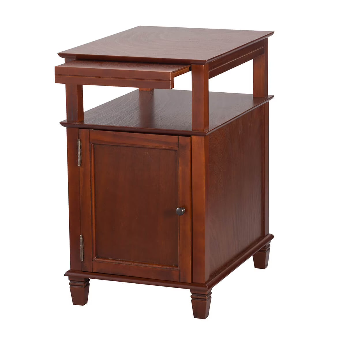 Mahogany Recliner Table with Slide-Out Shelf P382837