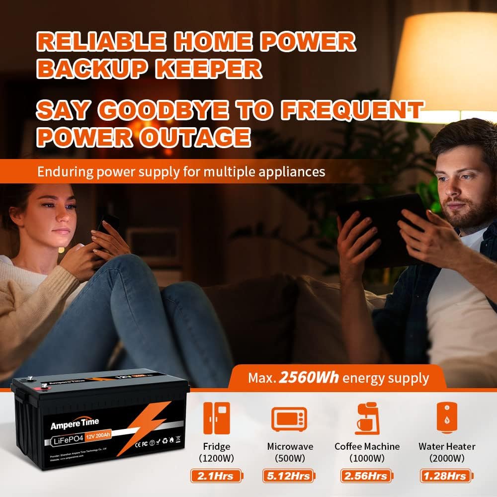 12V 50Ah LiFePO4 Battery with 14.6V 10A Lithium Battery Charger, 50A BMS Y201