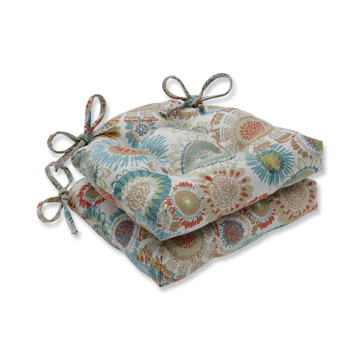 Aqua Reversible Chair Pad Set of 2 I517022