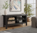 Black 70'' Electric Fireplace TV Stand with Storage B4326