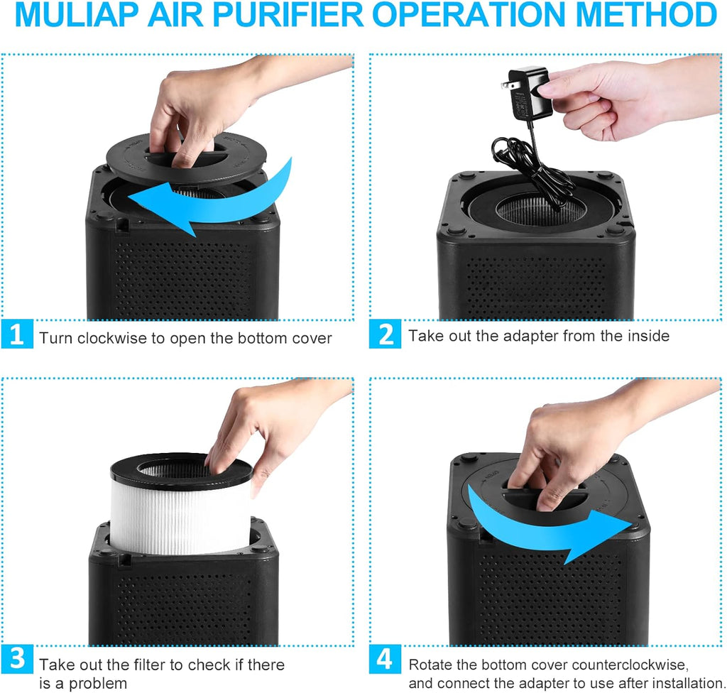 Black H13 True HEPA Air Purifier K618