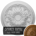 20x22OD x 1 1/2x22P Ceiling Medallion, Hand-Painted Smokey Topaz F245695