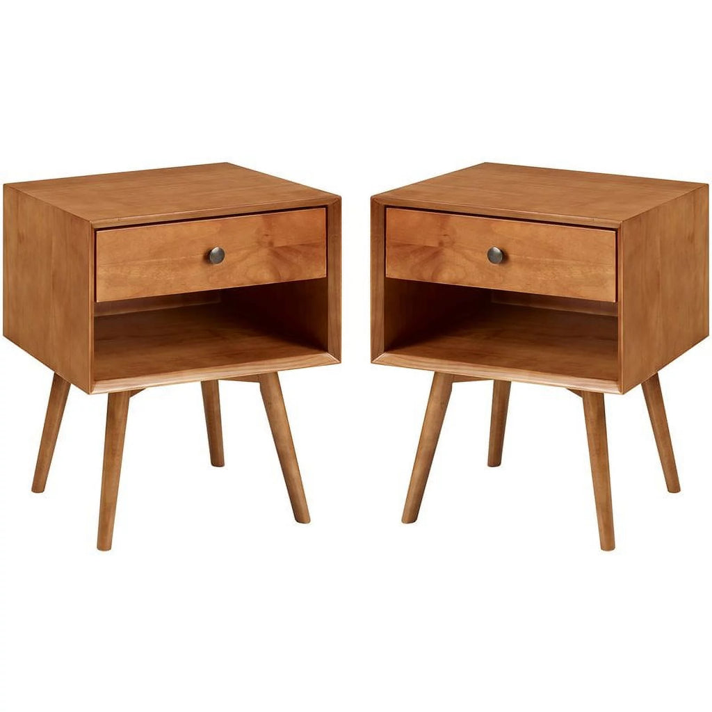 2-Piece Solid Pine Wood Nightstand K736426