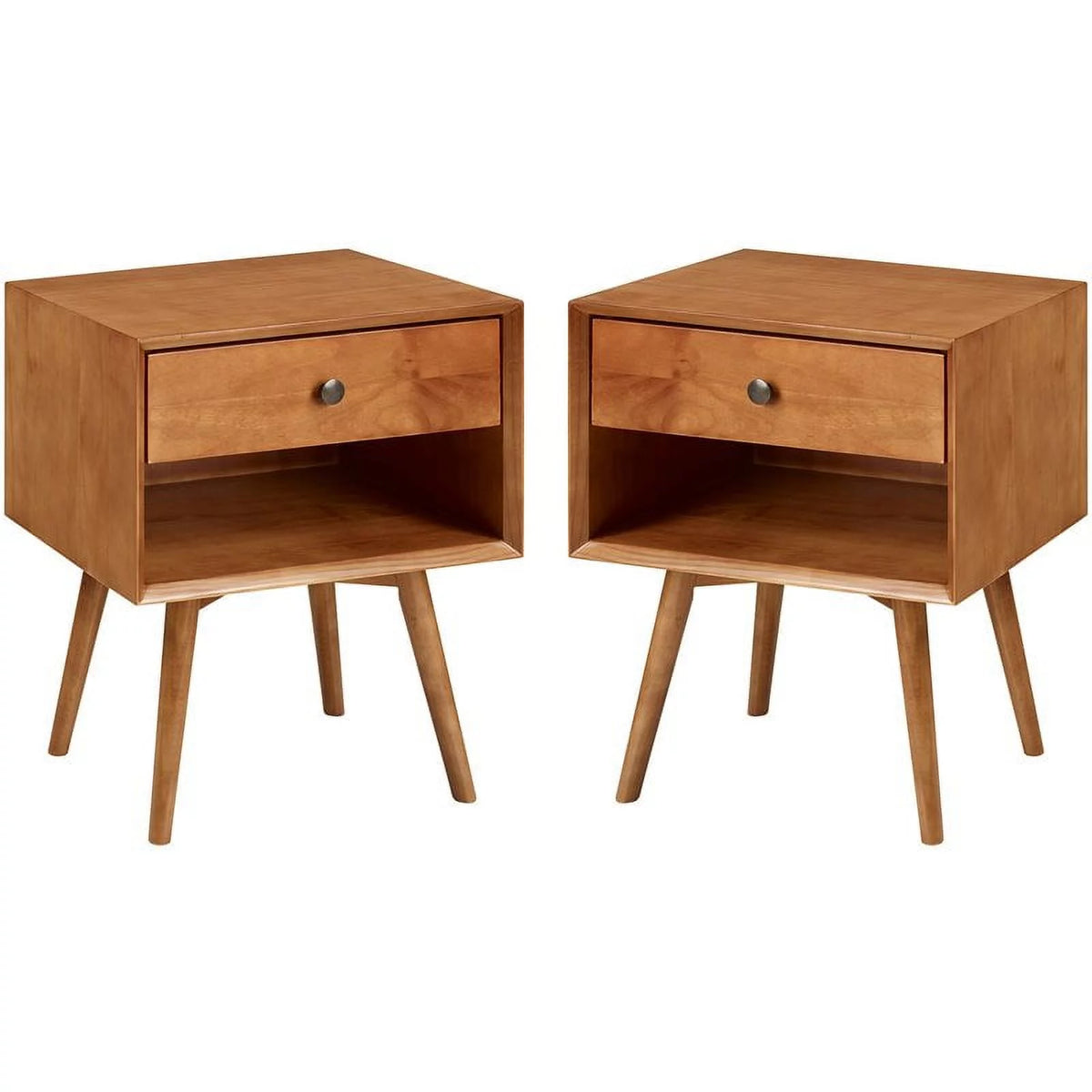 2-Piece Solid Pine Wood Nightstand K736426