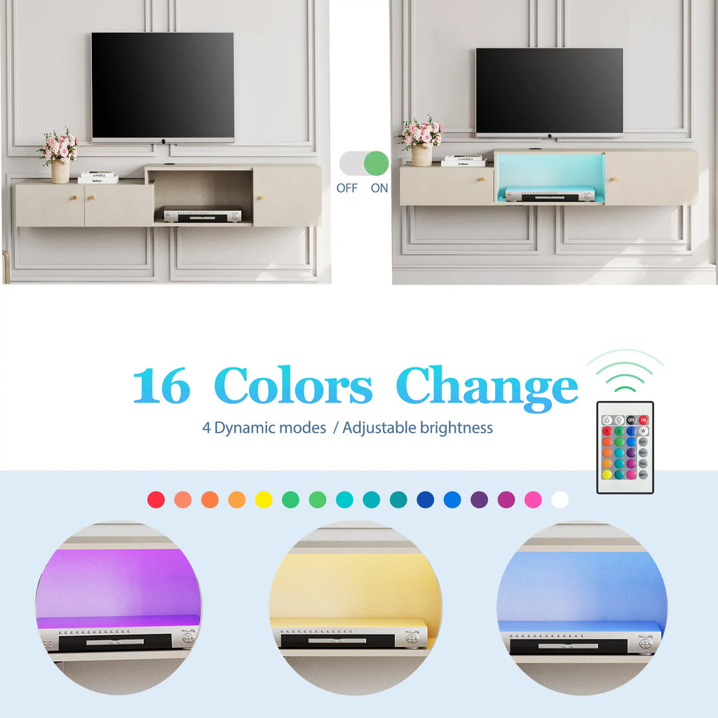 Wall Mounted TV Stand with Charging Station G2976