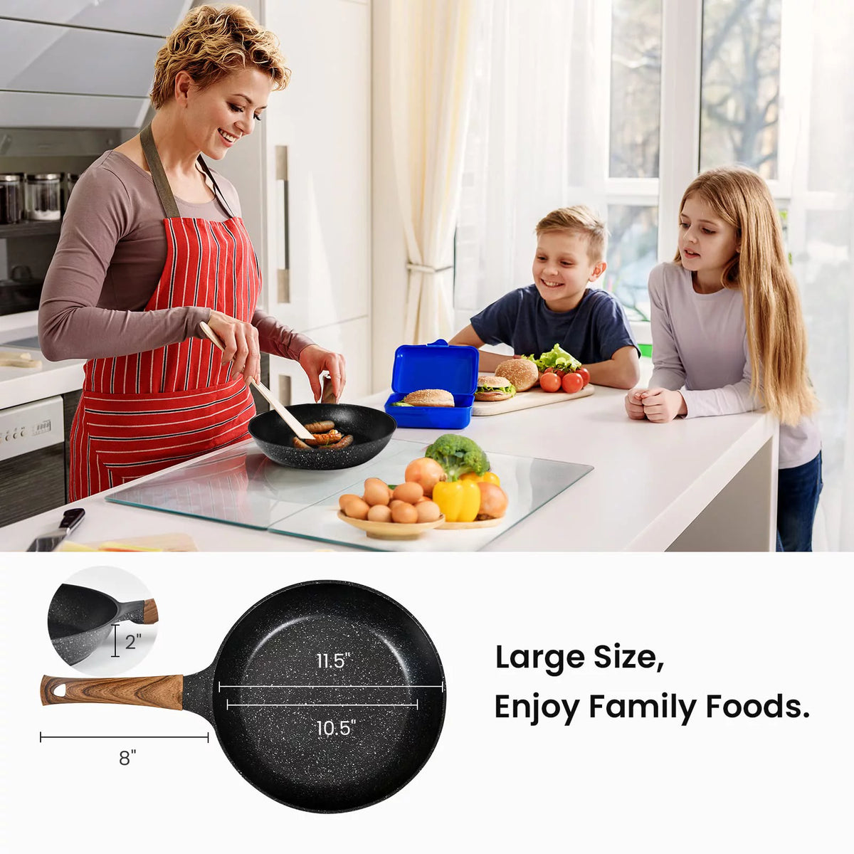 Nonstick Frying Pan with Lid 11" Saute Pan G923108