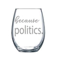Laser Etched Wine Glass 17 Oz T70890
