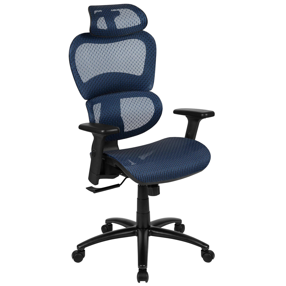 Ergonomic Mesh Office Chair with Lumbar Support, Blue Y518