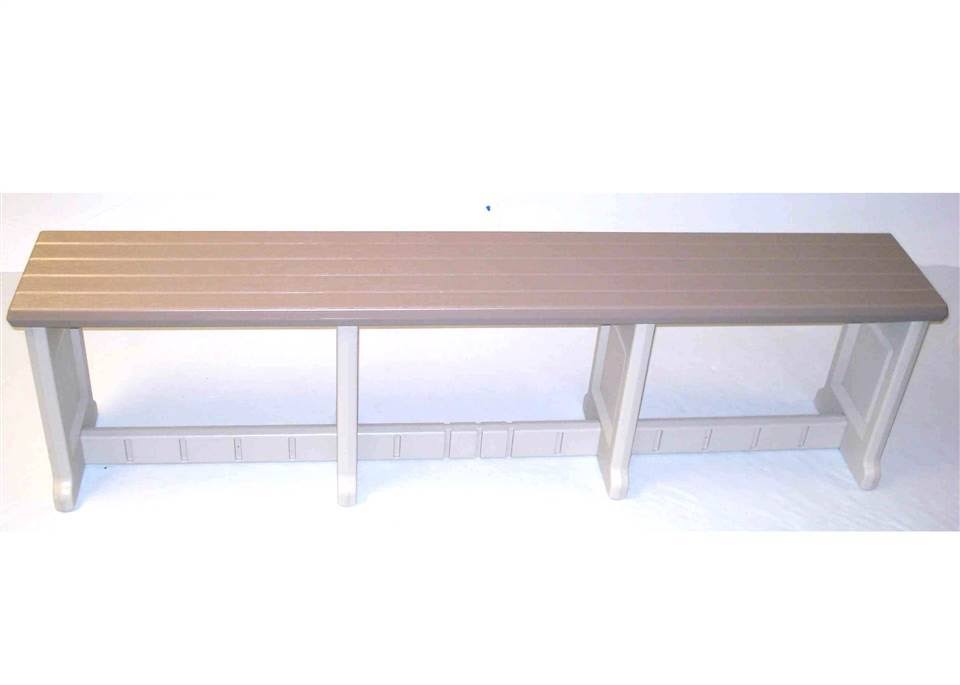 Taupe Plastic Patio Bench H1552