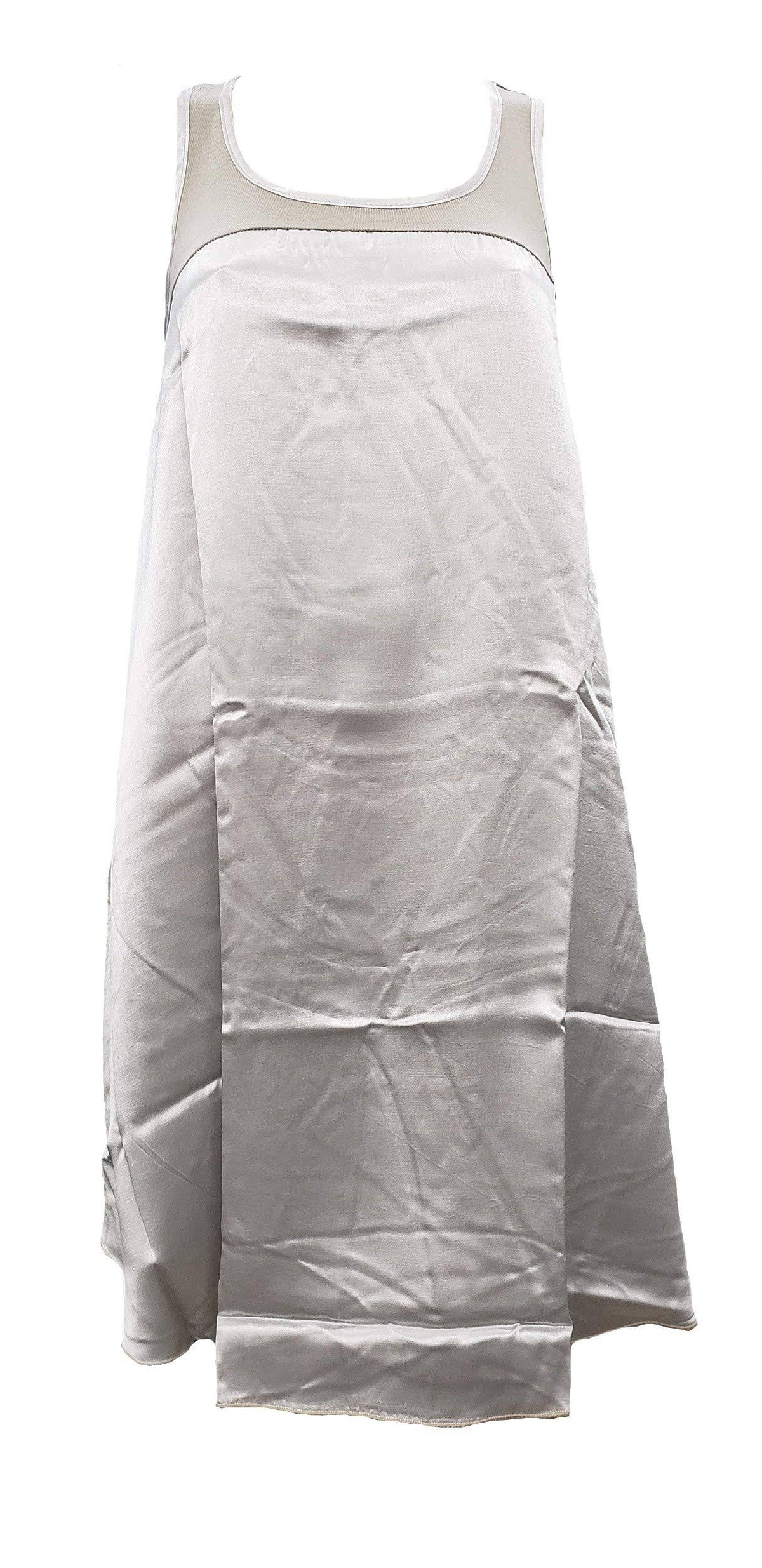 Beige Satin and Rib Nightgown F279112