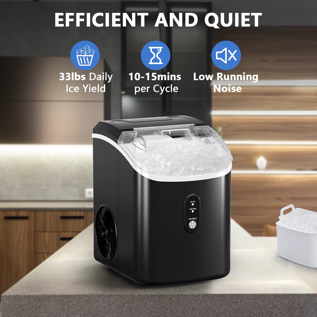 33lbs Countertop Nugget Ice Maker with Scoop S79396